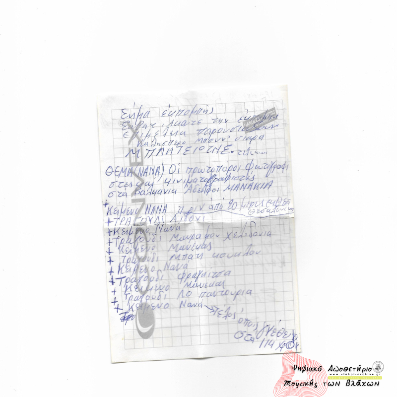 12η εκπομπή Λαογ. Συλ. Βλάχων Βέροιας - Μίλτος Γιάννης Μανάκια